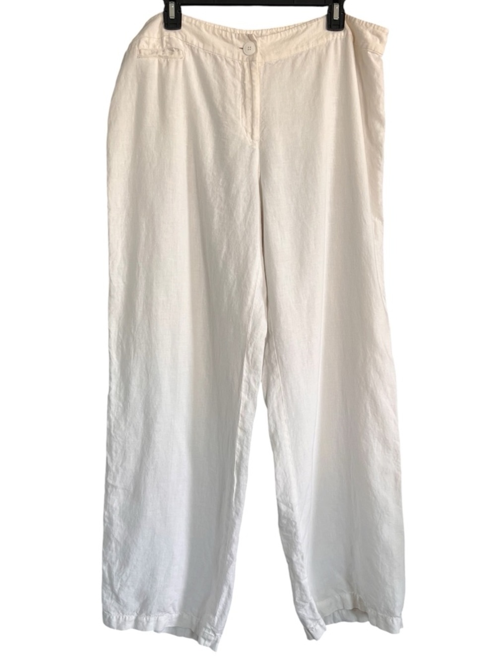 Eileen Fisher Women’s 100% Linen Pants in White Size XL Euro Summer